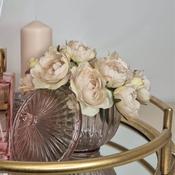 Regent Pale Pink Rose with Leaves