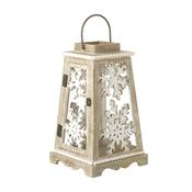 Small Wooden Snowflake Lantern