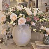 Tara – Blush Eucalyptus &amp; Cream Rose Arrangement image