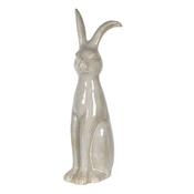 Waffles – Grey Ceramic Rabbit Ornament