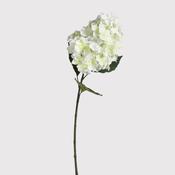 White Hydrangea Spray with Leaves image