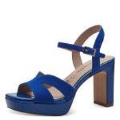 Blue platform suede sandals image