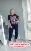 Robell navy turn up jeans image