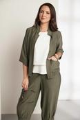 Ora Crinkle  Jacket With Front Pockets