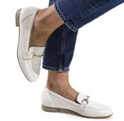 Marco Tozzi White/Gold Loafer image
