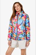 Printed reversible padded jacket image
