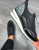 Marco Tozzi Black Comb Wedge Trainer