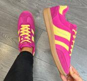 Teddy smith yellow and pink  trainers image