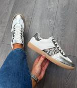 Tamaris grey and white trainers image