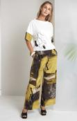NAYA Wide Leg Print Pull Up Trouser image