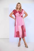 KATE COOPER Tonal Block Print Dress With Knot At Bust image