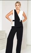 KATE COOPER Black and off white Two Tone Jumpsuit image