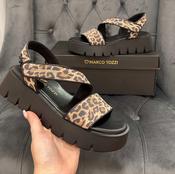 Marco Tozzi leopard sandals image
