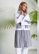 Hooded Jacket With Contrast Sections And Drawstring Hem image