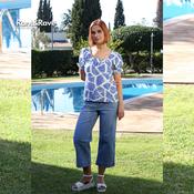 Rant &amp;amp; Rave Etta Wide Leg Crop Jean Light Wash image