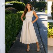 Rant &amp;amp; Rave Carmen Dress in  Stone image