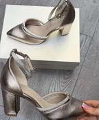 Marco Tozzi Gold Block Heel Shoe image