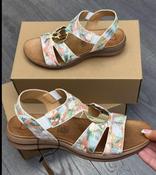 Heavenly Feet Ladies Blue Floral Sandals image