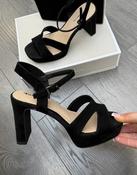 Tamaris Black  High Block Heel Sandal image