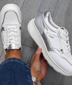 G Comfort white with silver Ultra Light Trainers with Zip