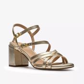 Clarks gold leather sandal image