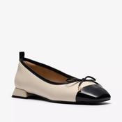 Clarks cream and black ballet flats image