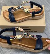 Heavenly Feet Ladies navy   Sandals – image