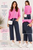 Darling TROUSERS IN NAVY image