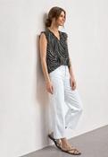 Street one Chiffon split neck blouse top