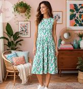 Rant &amp;amp; Rave green printed dress image