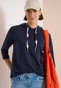 Cecil 3/4-sleeved shirt with hood and print details