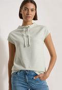 Cecil T-shirt with funnel neck and stripes image