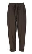 NAYA drawstring trousers with tab at hem  in brown
