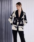 Kate Cooper blazer in black and cream