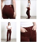 Rant and Rave  Cord jeans in terracotta image