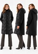 Black Frandsen mixed padded coat