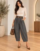 Grey and black trousers (one size ) image