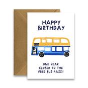 Bus Pass - Cheeky Birthday Card image