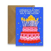 Fire Hazard - Cheeky Birthday Card image