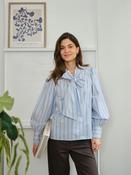 NEO NOIR Jazz bow striped blouse image