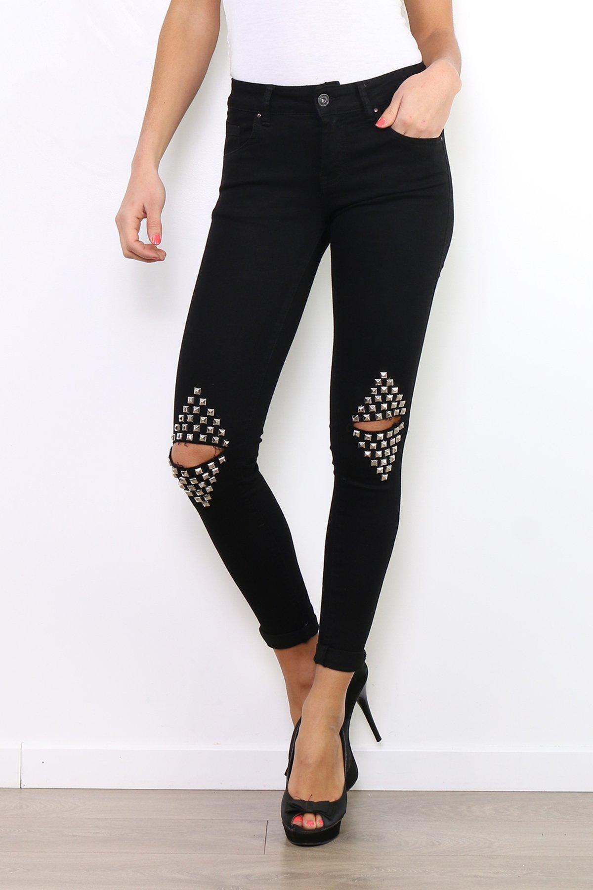 Toxik3 – Jeans with Beeded Knees 