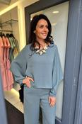 ania schierholt open sleeve top in pine image