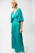 joseph ribkoff crinkle midaxi dress in turquoise image