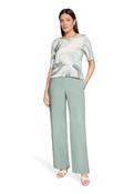 BETTY BARCLAY LIGHT WIDE LEG TROUSERS in green
