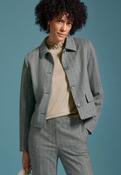 Bianca Frosted Fusion Short Jacket in Grey Pinstripe image