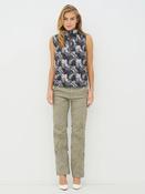 nu denmark 1/2 zip sleeveless top in army print
