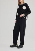 Luukaa Black Barrel Trousers in Black image