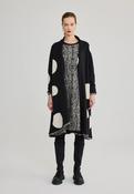 Luukaa Polkadot Duster Coat in Black Ploka Dot