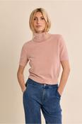Molly Bracken Fluffy short sleeve knit in Pink image