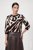 Monari Animal Print Knit In Chocolate image